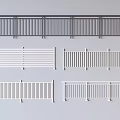Various Styles of Gray and White Railings with Modern Design Details