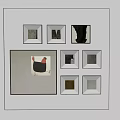Minimalist Oil Paintings Gallery Wall With Chicken Artwork And Neutral Tones Frames