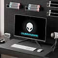 Modern computer mouse keyboard 3d model