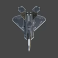 Advanced Military Weapon F 22 Fighter Jet With HH 782 Marking And Stealth Technology