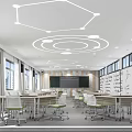 Modern Classroom Intelligent Classroom 3d model