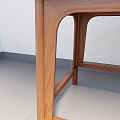 Chinese Style Wooden Armchair With Curved Backrest And Solid Wood Design