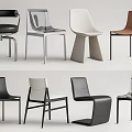Modern Dining Chairs with Various Designs Different Materials Metal Legs Leather Seats Transparent Acrylic