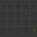 Green Plants in Grid Arrangement with Various Heights Neatly Placed on Flat Surface