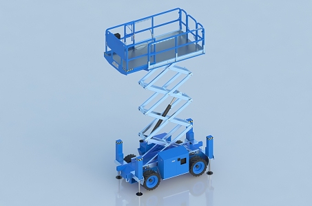 Lifting Platform Car Lifting Platform Lifting Car Movable Lifting Car Electric Lifting Platform Car Truck 3d model