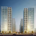 style high-rise apartment building su model 3d model