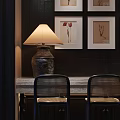 Elegant Dark Decor Bar Interior With Wall Art Bar Counter Wine Shelves And Pendant Lights
