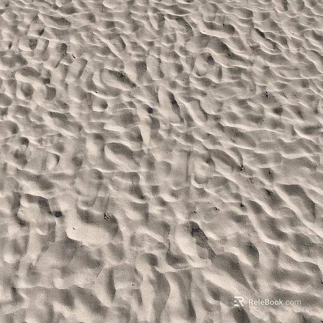 Natural Sand Beach Surface Featuring Intricate Wave Patterns And Textured Ripples 3d model 