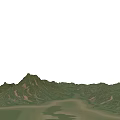 Natural Garden Landscape With Rolling Green Mountains And Lush Vegetation Scenery
