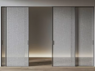 Rimadesio silk glass door silk glass sliding door glass sliding door frosted glass door 3d model