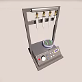 Industrial Laboratory Equipment With Metal Frame Vertical Tubes Circular Platform And Control Panel