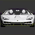 Sleek White Sports Car With Aerodynamic Design Yellow Accents And Purple Alloy Wheels