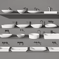 Modern wash basin 3d model