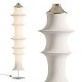 Modern Floor Lamps With Layered Fabric Shades And Soothing Illumination