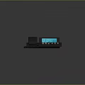 Black Digital Computer IP Phone With LCD Display And Numeric Keypad