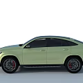 Light Green Mercedes Luxury Sporty Coupe SUV With Black Grille And Alloy Wheels