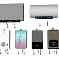 Different Types Of Daily Electrical Water Heaters In Various Styles And Colors