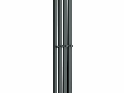 Modern Black Bathroom Towel Rack With Wall Mounted Design And Durable Material 3d model