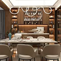 Modern Stylish Dining And Living Room Design With Marble Table Soft Chairs And Smart TV