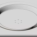 Elegant Modern Circular Ceiling Design With Golden Border And Recessed Lighting
