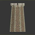 Traditional Memorial Archway Model Featuring Twin Decorated Towers Arched Gateway And Brick Stone Structure