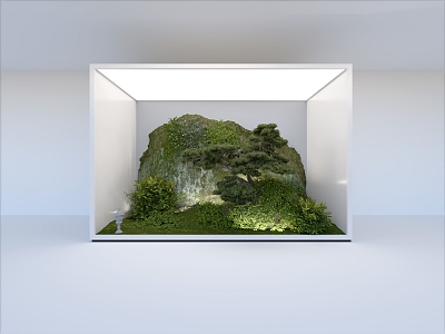 Plant Landscape Mai Chen Stone Moss Indoor Landscape Sketch Plant Pile Indoor Landscape Pine Plants Bonsai 3d model