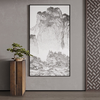 New Chinese Decorative Painting 3d model