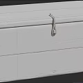 Vintage Wooden Chest With Metal Lock Rope Handle And Distressed Finish