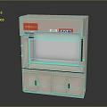 Beige Laboratory Furniture With Clean Air Label Transparent Window And Bottom Cabinet Doors