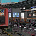 Bar Interior Design With Counter Stools Wine Racks Tables And Colorful Decor