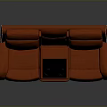 Red Two Seat Massage Chair With Center Console And Cup Holders