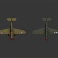 Detailed Vintage Model Airplanes With Brown And Gray Bodies Propellers And Wheels
