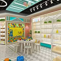 Modern Shopping Mall Store Interior With Shelves Display Areas And Bright Lighting