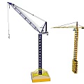 Industrial Tower Cranes Blue White Yellow Heavy Machinery For Construction Sites