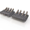 Industrial Electronic Components With Multiple Metal Pins And Heat Sink Structures