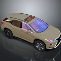 Beige SUV With Panoramic Sunroof LED Headlights And Modern Brown Interior