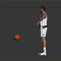 Man In Dallas Jersey Number 0 Standing With Arms Outstretched And Basketball
