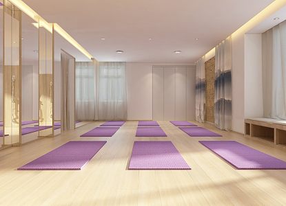 Modern Yoga Studio Yoga Studio with Yard 3d model