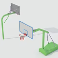 Sturdy Green Outdoor Basketball Hoop Sports Equipment With Stable Backboard And Strong Base