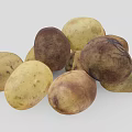 Fresh Pile of Organic Potatoes Featuring Natural Skin Texture and Earthy Colors