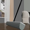 Modern Cleaning Mop For Living Room Wooden Floor With Sofa And Window Background