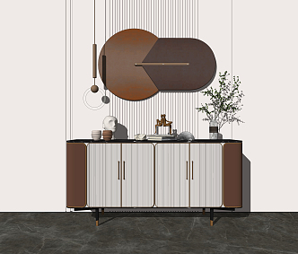 Modern Entrance Cabinet 3d model