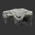 Natural Gray Stone Block With Rough Surface And Natural Texture For Decorative Applications 3d model