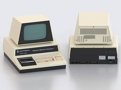 Vintage Personal Electronic Secretary Computer With Display Screen Keyboard And Main Unit 3d model