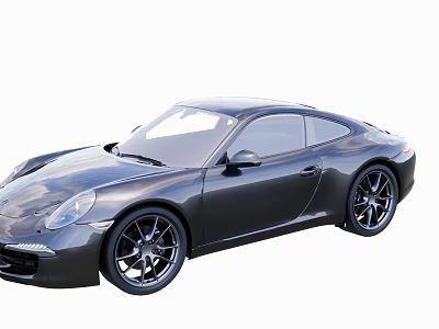 Black Two Door Sports Car With Sleek Exterior And Alloy Wheels 3d model