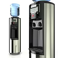 Standing Water Dispensers With Stainless Steel Design Digital Display And Water Bottle