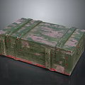 Vintage Green Wooden Storage Box With Distressed Paint And Metal Clasps For Home Organizing