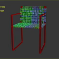 Elegant Modern Armchair With Woven Backrest Seat And Sturdy Metal Frame