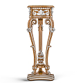 Retro flower number new classical jewelry table corner number 3d model