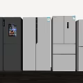 Multiple Stainless Steel Refrigerators And Freezers In Different Styles